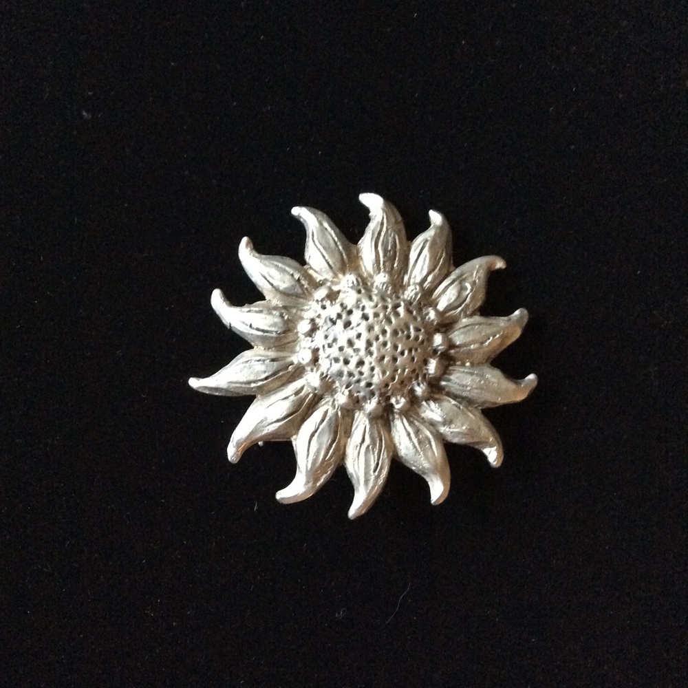 Vintage M.JENT Sunflower Brooch